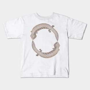 Blue tongue skink circle Kids T-Shirt